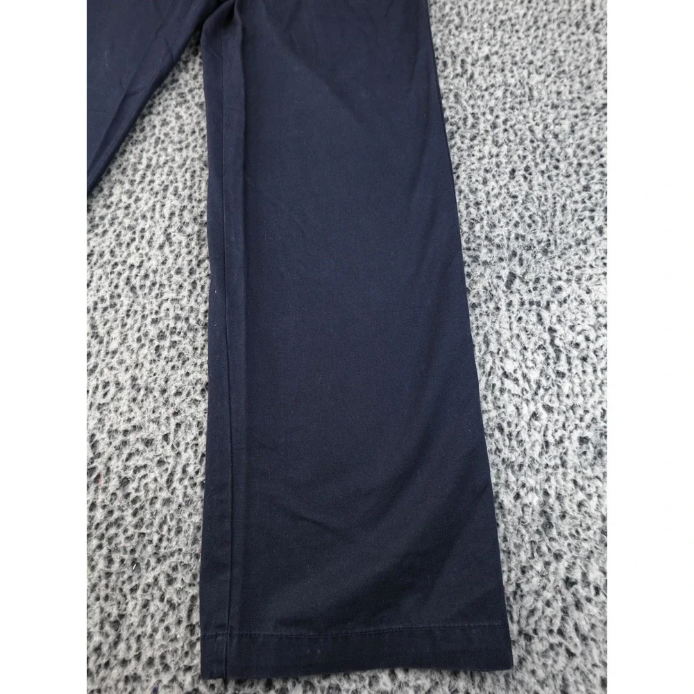 IZOD Saltwater Chino Pants Mens 32x32 Navy Blue Good Straight Fit Cotton‎